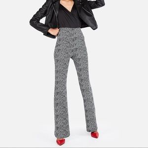Super High Waisted Jacquard Stretch Flare Pant